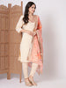 Awesome Peach Embroidery Work Chanderi Silk Event Wear Pant Suit