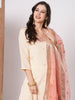 Awesome Peach Embroidery Work Chanderi Silk Event Wear Pant Suit