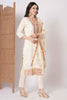 Amazing Cream Embroidered Viscose Function Wear Pant Suit