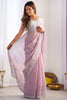 Ravishing Mauve Color Sequins Oragnza Function Wear Saree