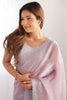 Ravishing Mauve Color Sequins Oragnza Function Wear Saree