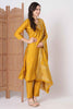 Amazing Yellow Embroidered Chanderi Silk Haldi Wear Pant Suit