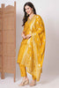 Amazing Yellow Embroidered Chanderi Silk Haldi Wear Pant Suit