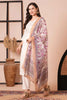 Wonderful Cream Embroidered Chanderi Silk Function Wear Pant Suit