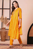 Pretty Orange Embroidered Rayon Function Wear Pant Suit With Dupatta