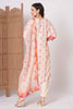 Appealing Peach Digital Print Crepe Event Wear Pant Suit