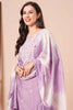 Marvelous Purple Embroidered Chanderi Silk Traditional Pant Suit