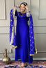 Unique Blue Embroidered Georgette Function Wear Pant Suit With Dupatta