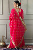 Impressive Pink Embroidered Georgette Festival Wear Pant Suit