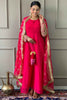 Impressive Pink Embroidered Georgette Festival Wear Pant Suit