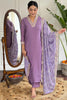 Lovely Purple Embroidered Viscose Pant Suit With Bandhani Dupatta