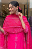 Awesome Pink Printed Crepe Pant Suit With Bandhani Dupatta