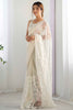 Beautiful White Sequins Net Reception Wear Saree With Blouse