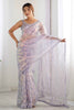 Incredible Lavender Sequins Net Event Wear Saree With Blouse