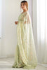 Wonderful Pista Green Sequins Net Function Wear Saree With Blouse