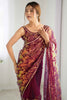 Astonishing Wine Sequins Net Function Wear Saree With Blouse