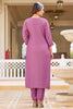 Fabulous Purple Embroidered Art Silk Event Wear Pant Suit