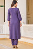 Awesome Purple Embroidered Art Silk Traditional Pant Suit