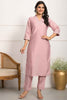 Ravishing Pink Embroidered Viscose Function Wear Pant Suit