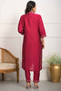 Fabulous Red Embroidered Viscose Traditional Pant Suit