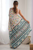 Ravishing Off-White Digital Printed Chinon Function Wear Saree