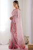 Incredible Pink Digital Printed Chinon Event Wear Saree With Blouse