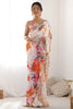 Beautiful Multi-Color Digital Printed Chinon Function Wear Saree