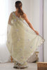 Fabulous Pista Green Sequins Net Event Wear Saree With Blouse