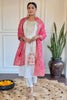 Incredible Off-White Embroidered Chanderi Festival Wear Pant Suit