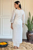 Spectacular Off-White Embroidered Viscose Function Wear Pant Suit