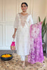 Attractive Off-White Embroidered Viscose Event Wear Pant Suit