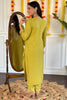 Exquisite Mustard Embroidered Rayon Event Wear Pant Suit