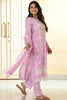 Gorgeous Pink Color Printed Cotton Event Wear Pant Suit