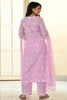 Gorgeous Pink Color Printed Cotton Event Wear Pant Suit