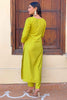 Enchanting Lime Green Embroidered Rayon Function Wear Pant Suit