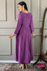 Alluring Purple Embroidered Viscose Traditional Pant Suit