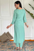 Tantalizing Sea Green Embroidered Viscose Event Wear Pant Suit