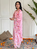 Winning Peach Embroidered Rayon Festival Wear Pant Suit