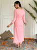 Winning Peach Embroidered Rayon Festival Wear Pant Suit