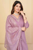 Flashy Lavender Embroidered Viscose Event Wear Pant Suit With Dupatta