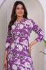 Shocking Purple Digital Printed Rayon Casual Wear Co-Ord Set