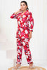 Fantastical Red-Color Digital Printed Rayon Casual Wear Co-Ord Set