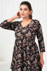 Lovely Black-Color Digital Printed Rayon Office Wear Co-Ord Set