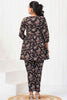 Lovely Black-Color Digital Printed Rayon Office Wear Co-Ord Set