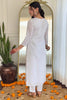 Fabulous White Embroidered Viscose Festival Wear Pant Suit