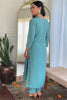 Winning Sky-Blue Embroidered Chanderi Traditional Pant Suit