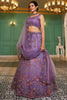 Precious Lavender Embroidered Net Designer Lehenga Choli