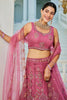 Beautiful Pink Embroidered Net Designer Lehenga Choli With Dupatta