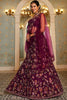 Lovable Burgundy Embroidered Net Reception Wear Lehenga Choli