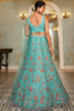 Fantastical Sea Green Embroidered Net Engagement Wear Lehenga Choli